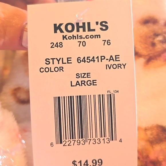 Harper & Ivy Print Plush Pants Girls 7-16  New NWT in package large - Picture 5 of 5